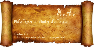 Mágori Ambrózia névjegykártya